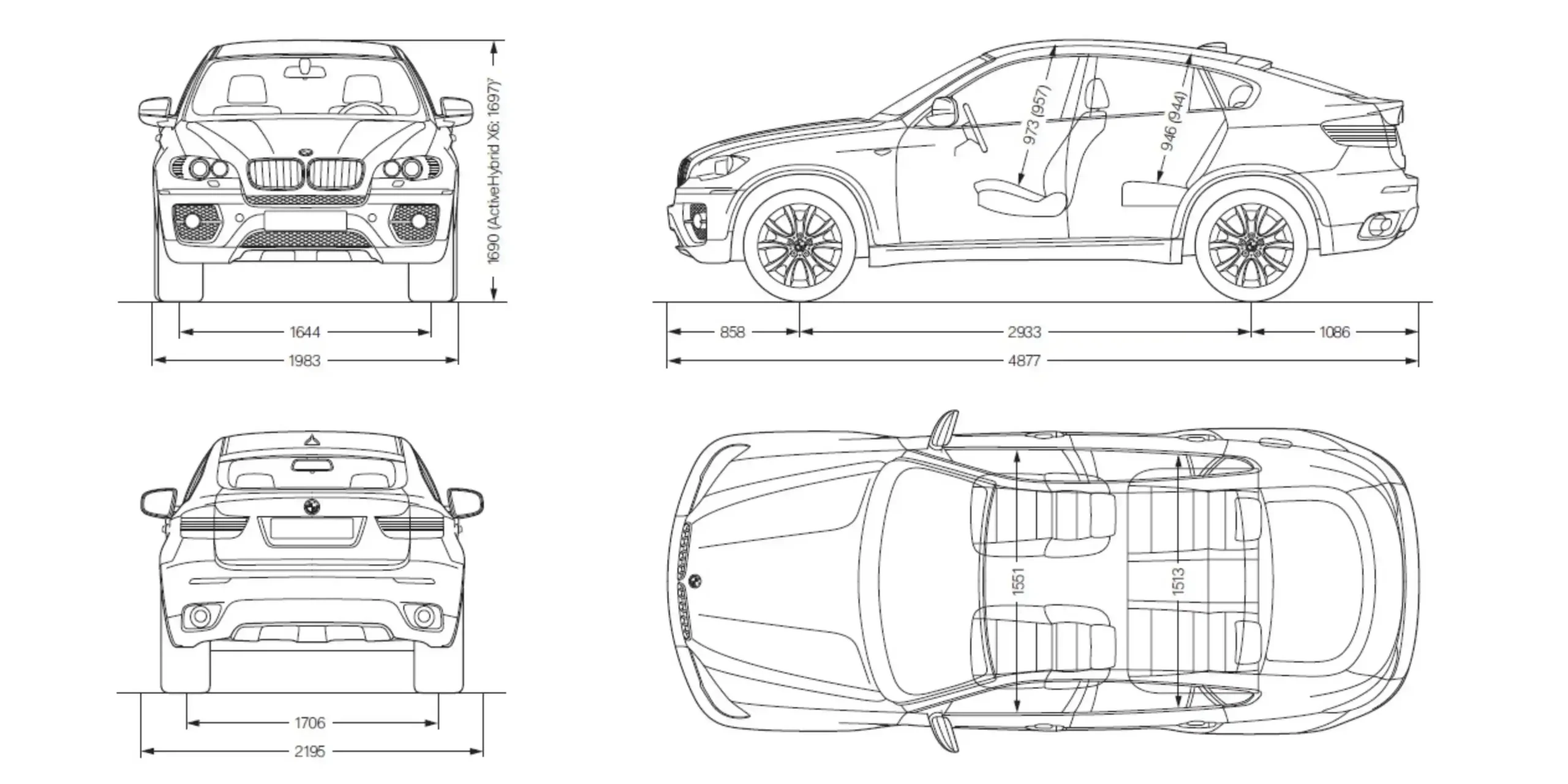 ابعاد BMW X3 مدل ۲۰۰۸